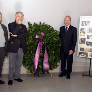 LIVORNO TEATRO GOLDONI - RICORDO E DEPOSIZIONE CORONA DI ALLORO AL 
M° MASSIMO DE BERNART NEL DECENNALE DELLA SCOMPARSA - 27 FEBBRAIO 2014
FOTO: TRIFILETTI / BIZZI