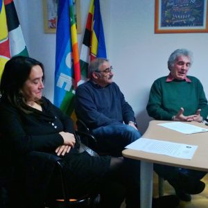 DA SINISTRA: VALERIA CIONI (MOGLIE DI LUCIANO), MARCO SOLIMANO E ALFIO BALDI